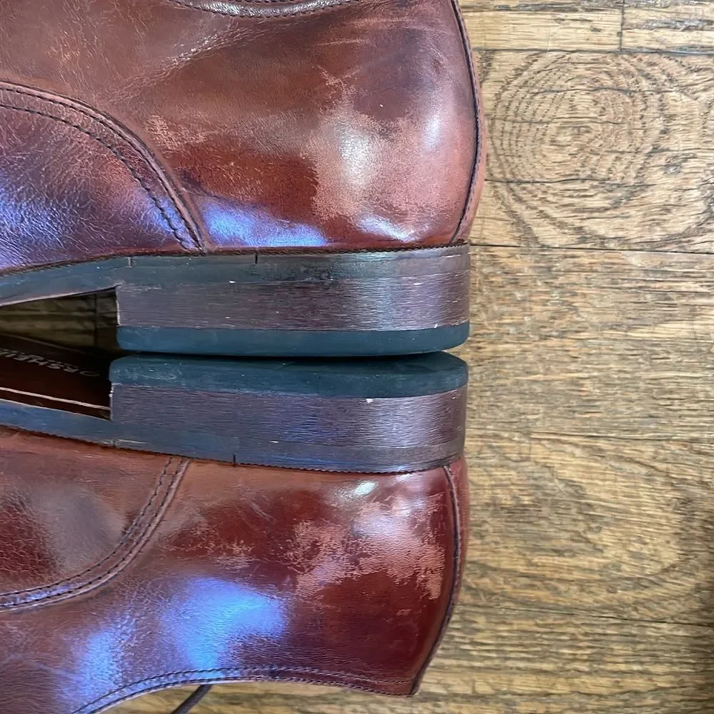 Florsheim Mens Cognac Brown Leather Oxford Cap Toe Lace Up Dress Shoes Size 10 D